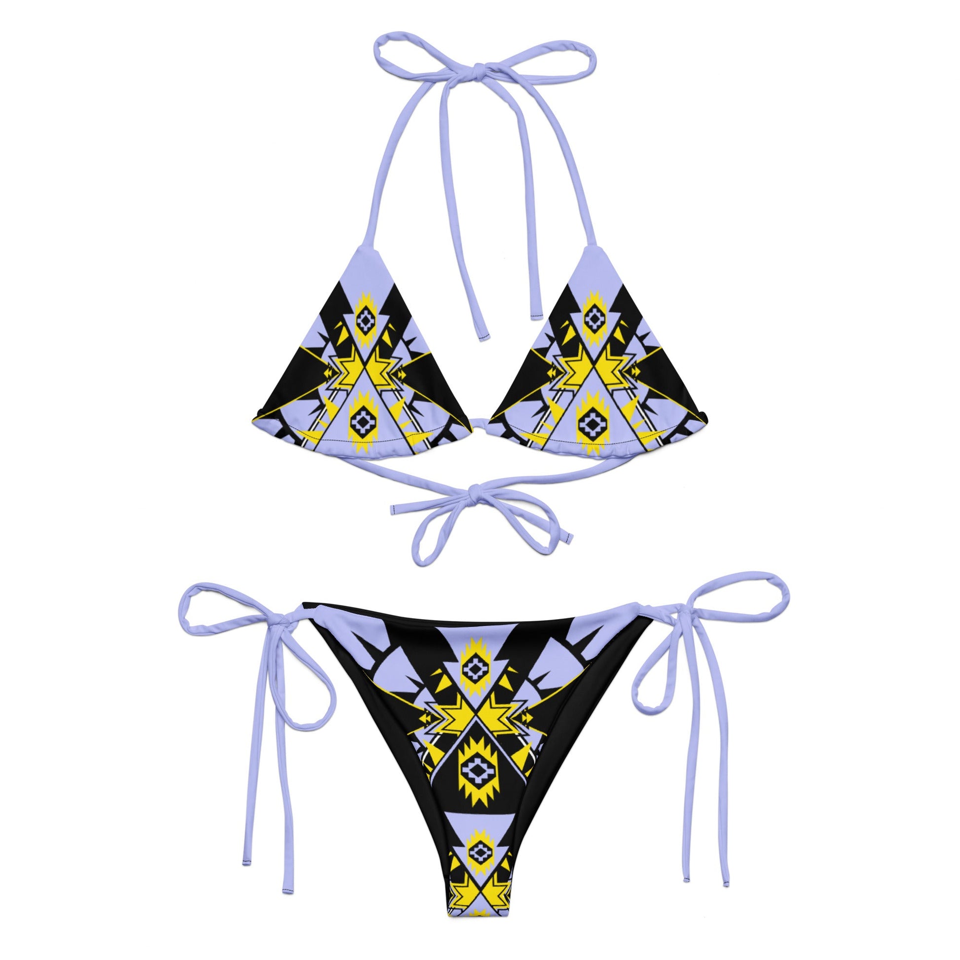 Artic Lupine recycled string bikini - Nikikw Designs