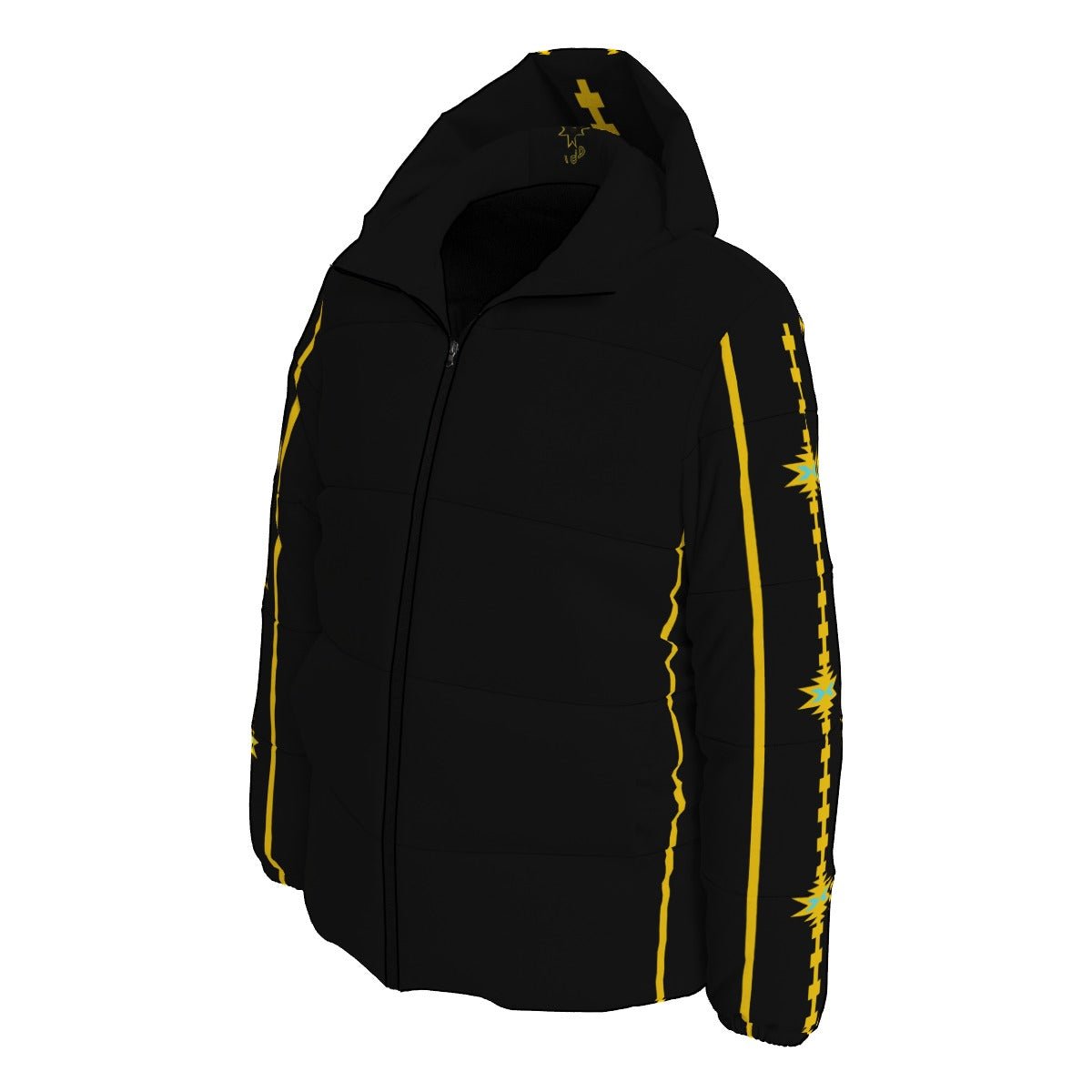 Black & Yellow Duck Down Jacket - Nikikw Designs