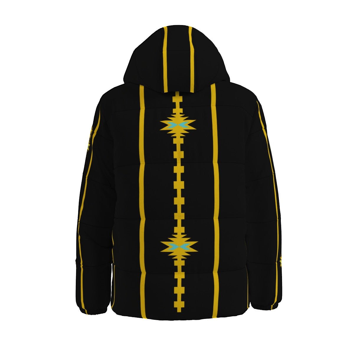 Black & Yellow Duck Down Jacket - Nikikw Designs