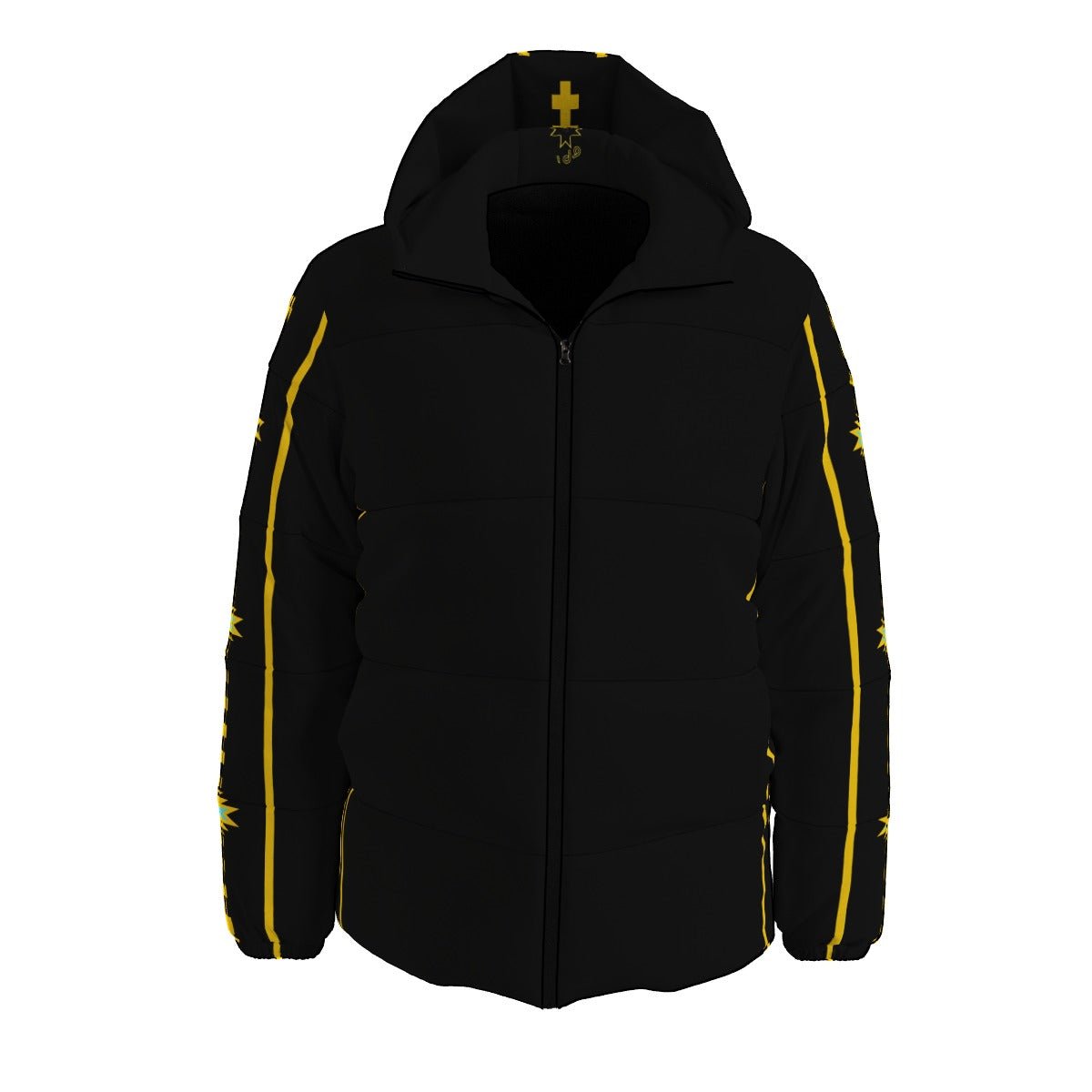 Black & Yellow Duck Down Jacket - Nikikw Designs