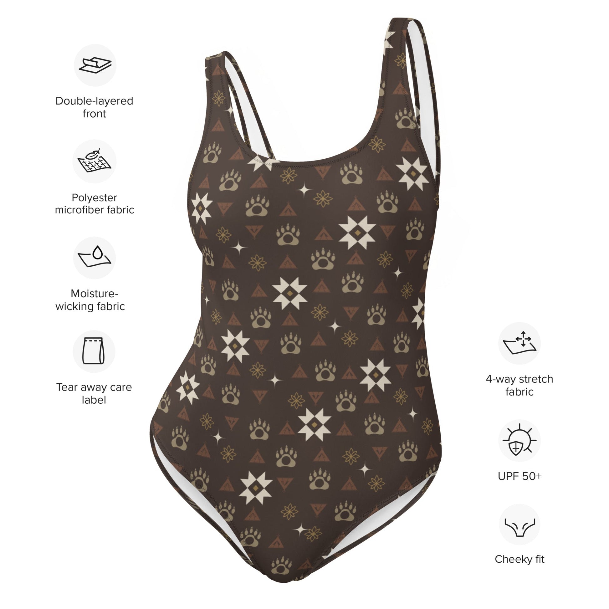 Bougee Bear One - Piece Bodysuit Swimsuit - Nikikw Designs