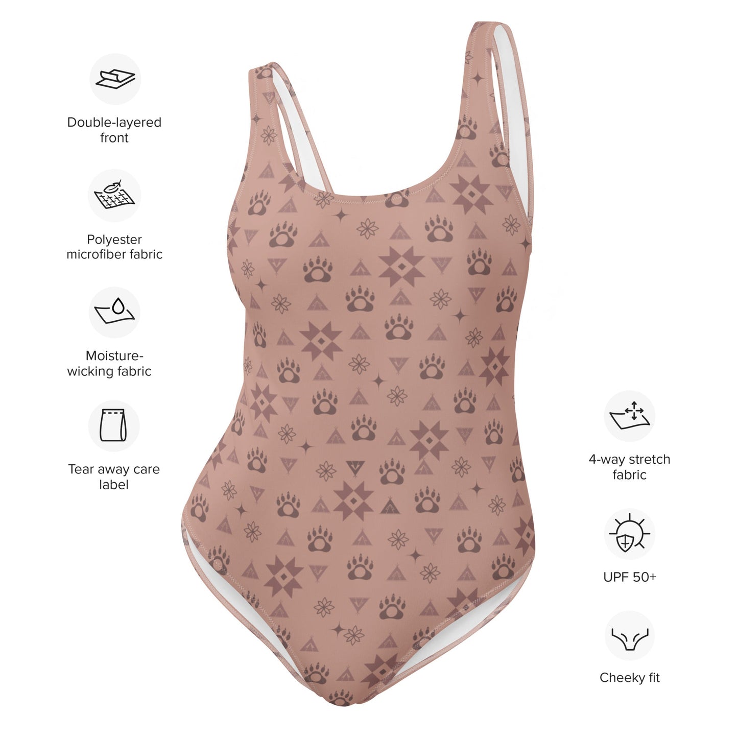 Boujee Bear One - Piece BodySuit Swimsuit - Nikikw Designs