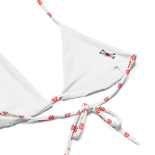 Boujee Cherry print recycled string bikini - Nikikw Designs