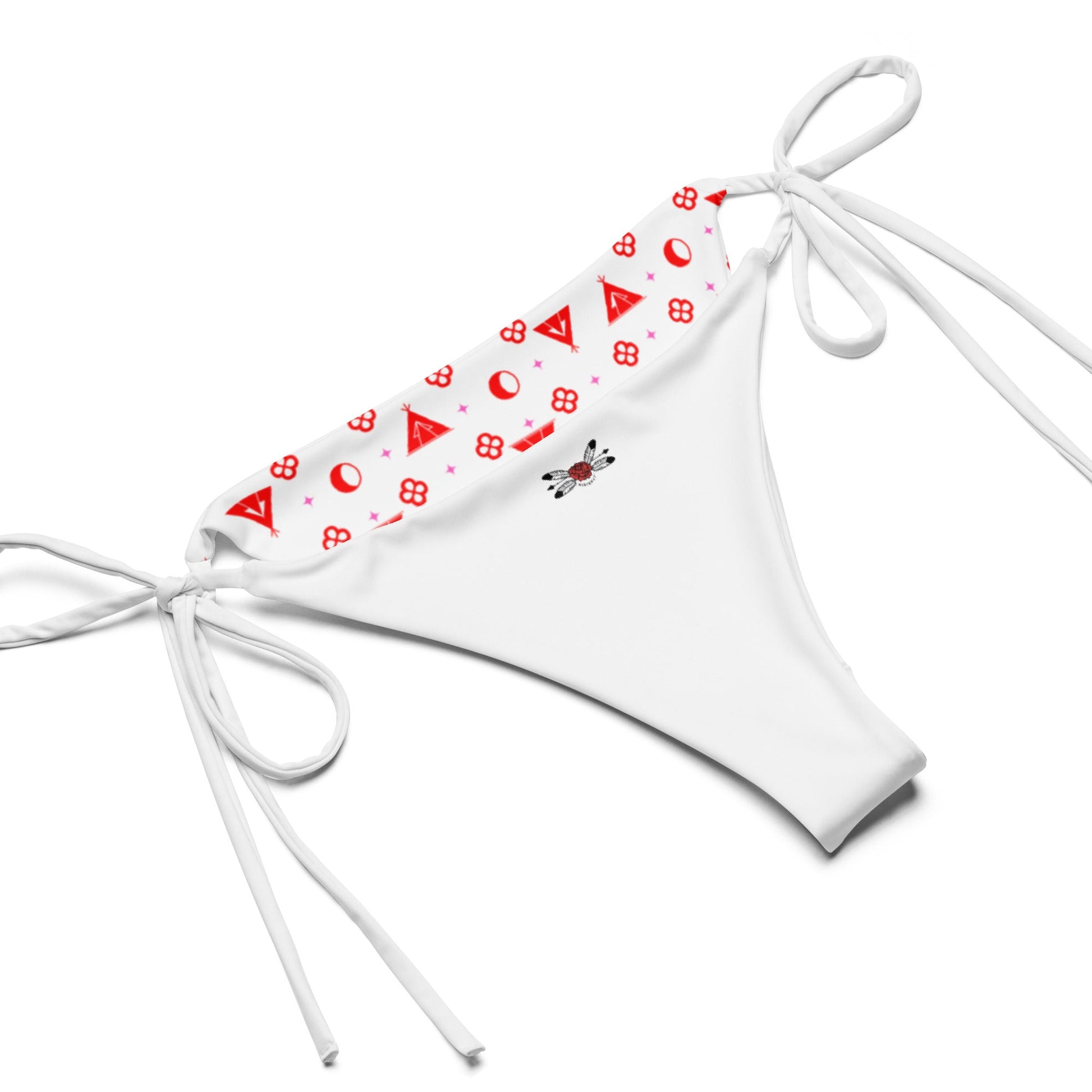 Boujee Cherry print recycled string bikini - Nikikw Designs