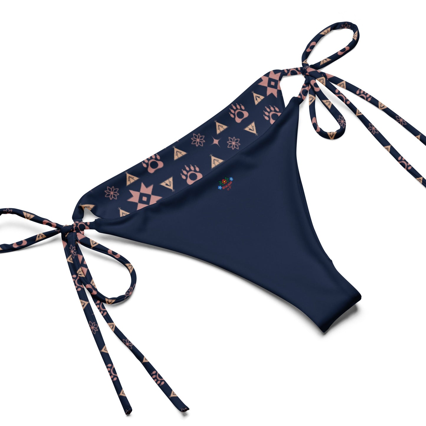 Boujee Native Bear print recycled string bikini - Nikikw Designs