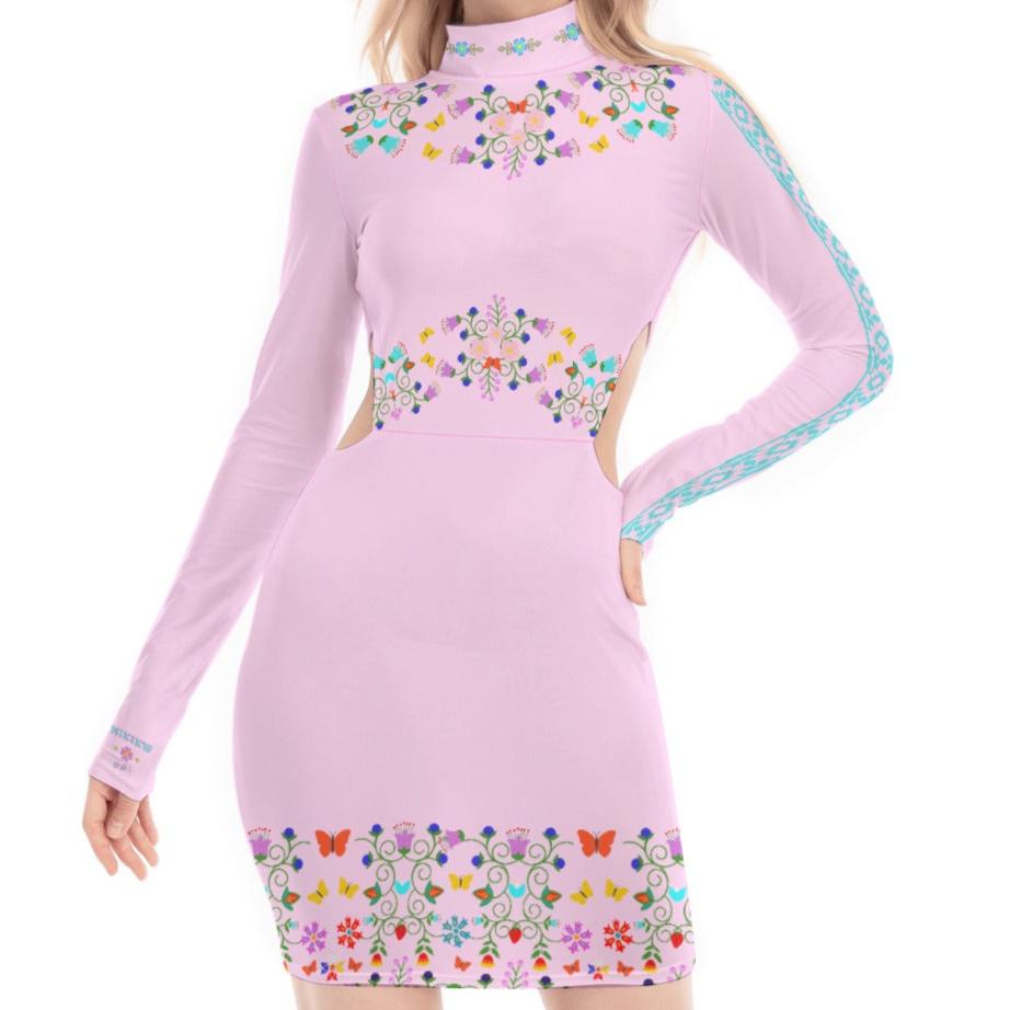 Butterfly Floral Cut out Dress - Nikikw Designs