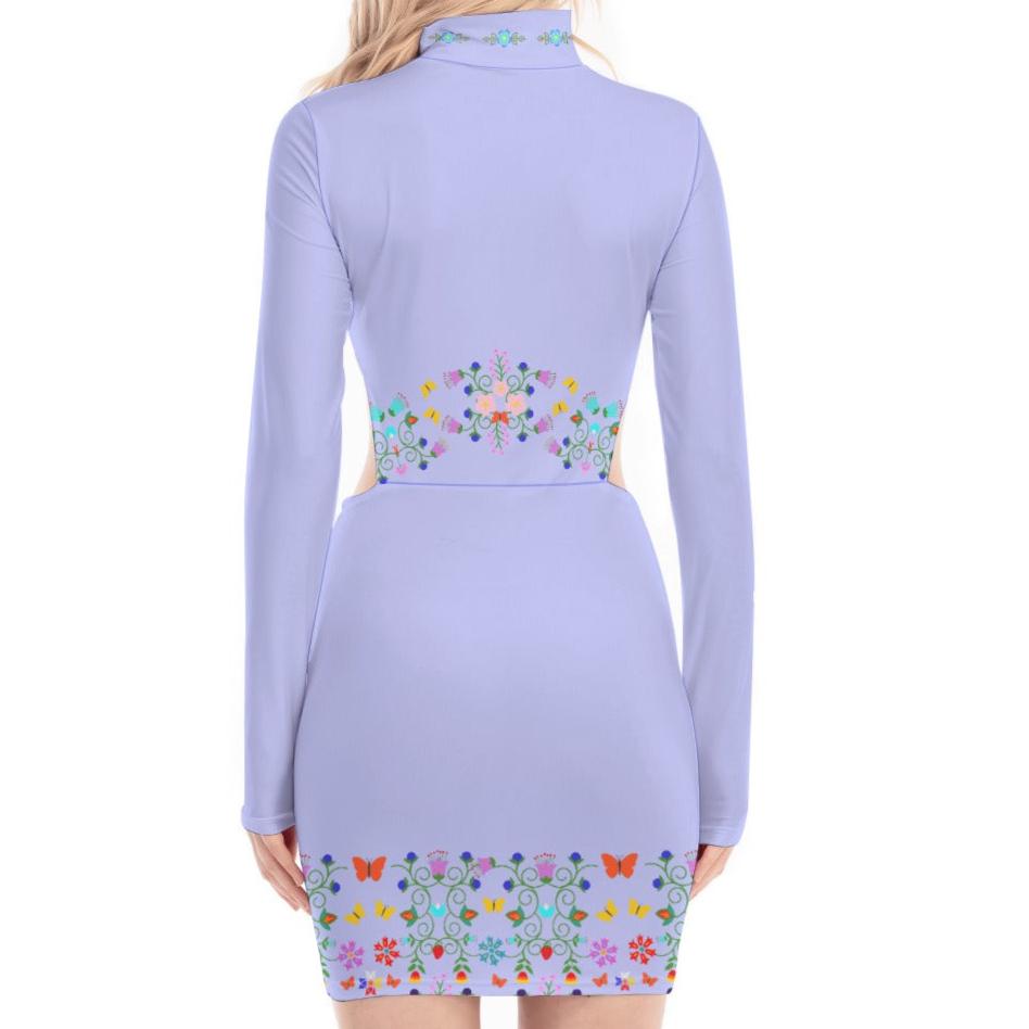 Butterfly Floral Cut out Dress - Nikikw Designs