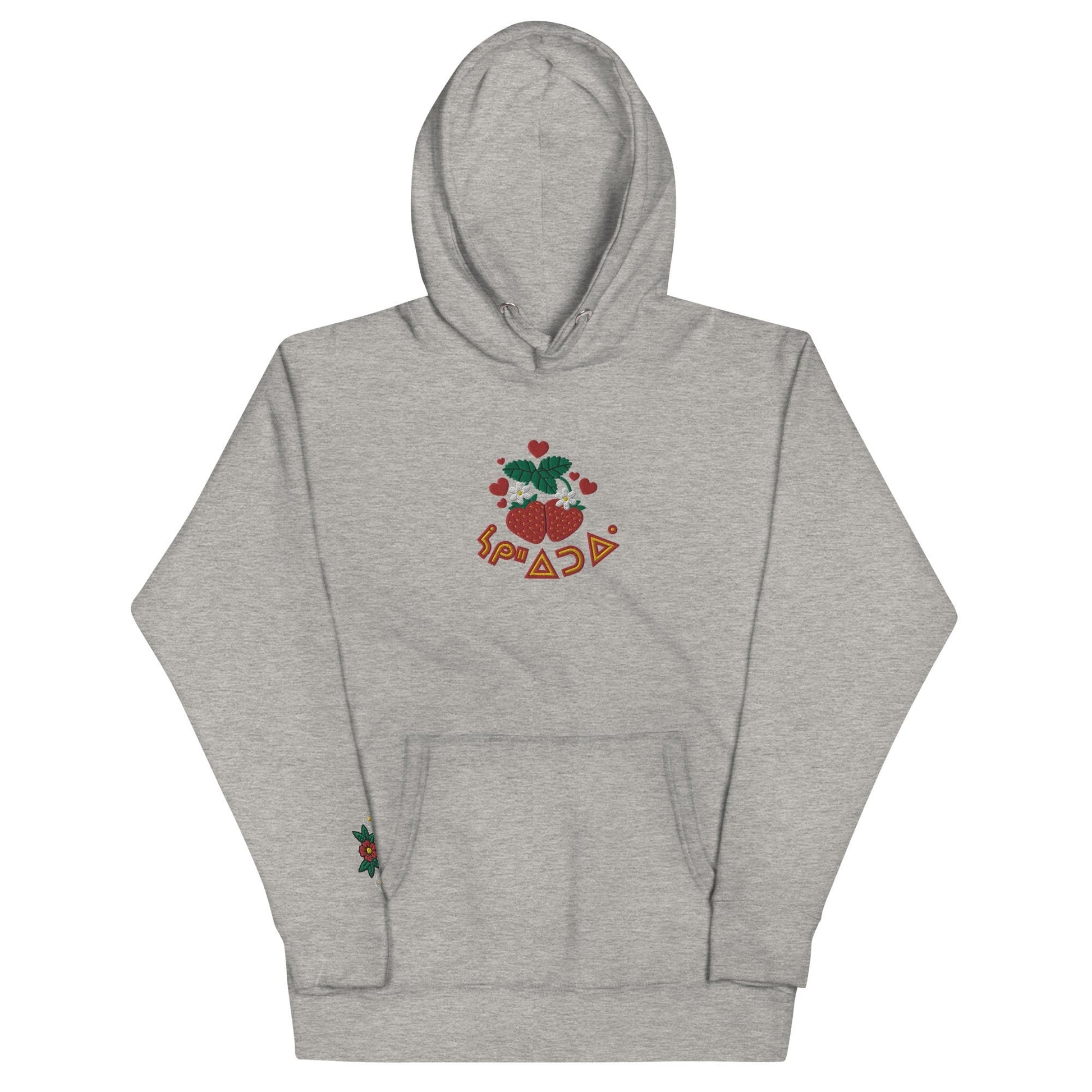 Cree Being In Love Embroidered Hoodie GREY Size LG - Nikikw Designs