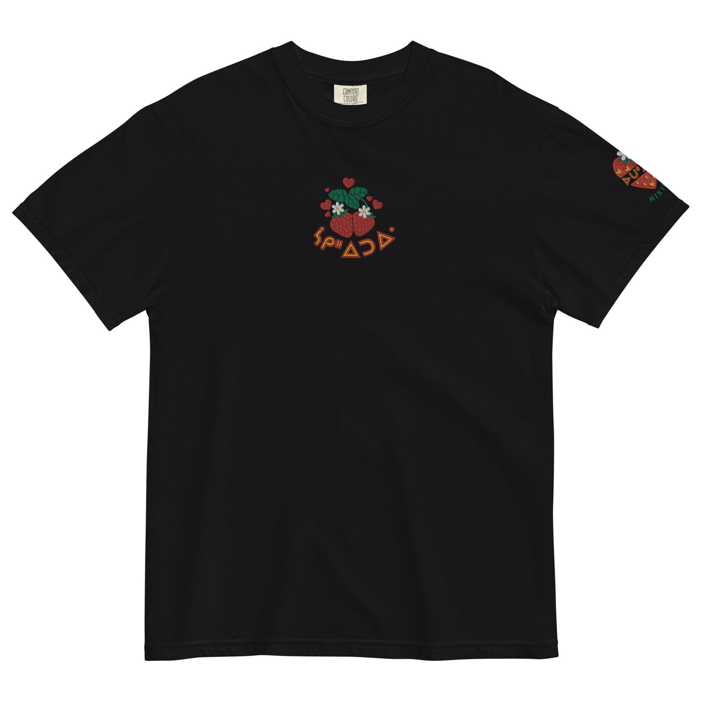 Cree Being In Love garment-dyed Premium Embroidered heavyweight t-shirt - Nikikw Designs