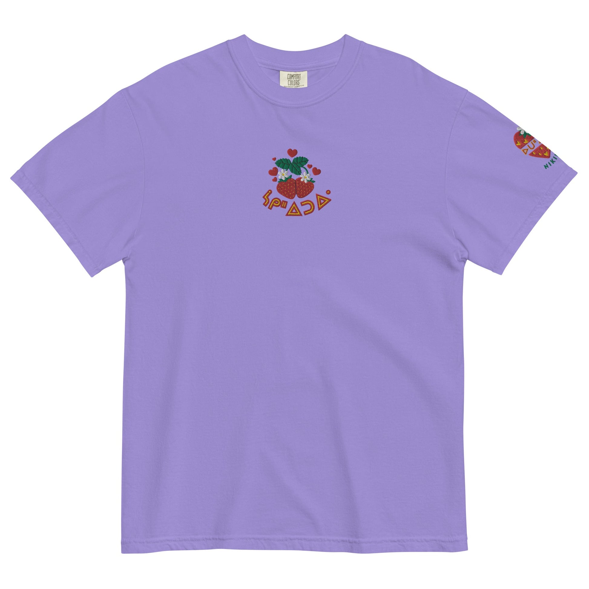 Cree Being In Love garment-dyed Premium Embroidered heavyweight t-shirt - Nikikw Designs