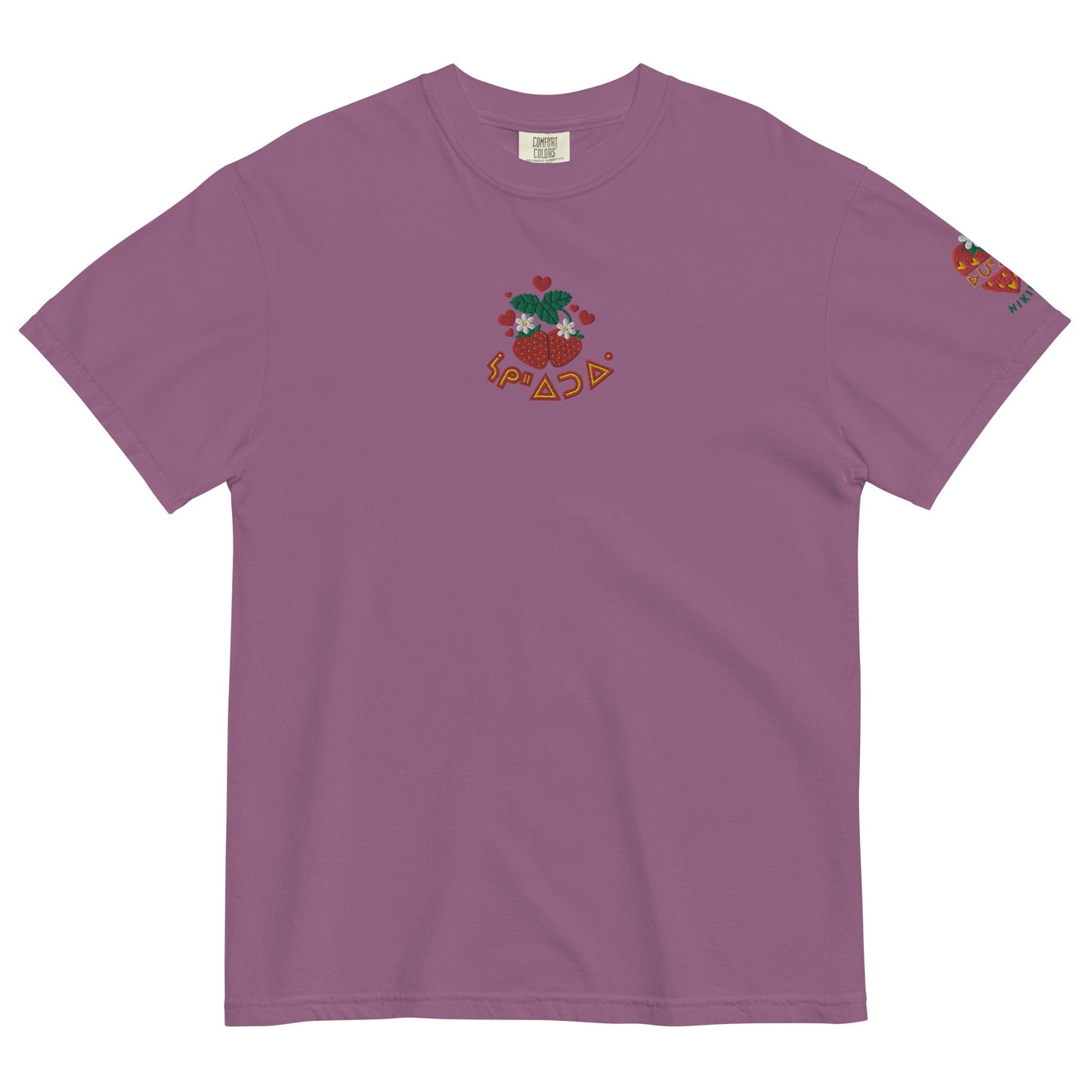 Cree Being In Love garment-dyed Premium Embroidered heavyweight t-shirt - Nikikw Designs