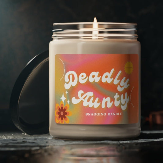 Deadly Aunty Native Humor Soy Candle - Nikikw Designs