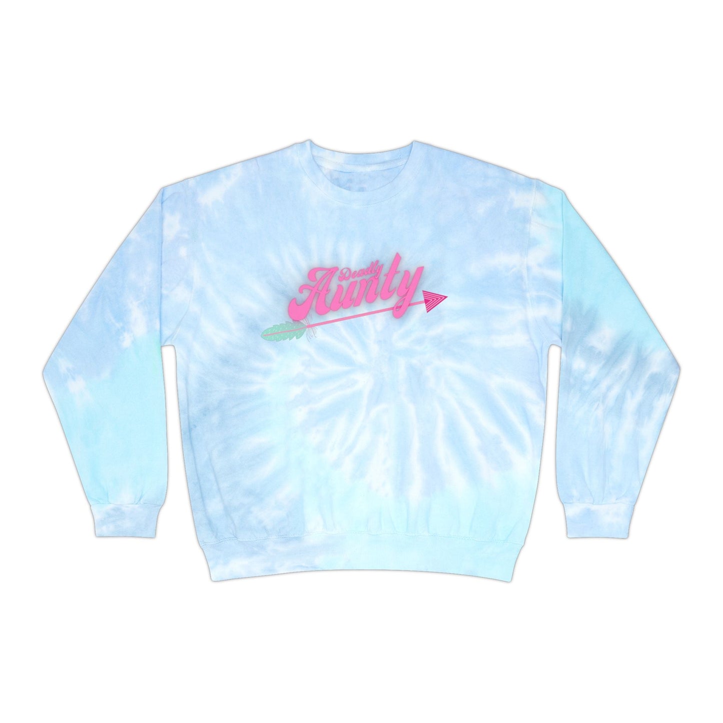 Deadly Aunty Native Tie - Dye Sweatshirt - Nikikw Designs