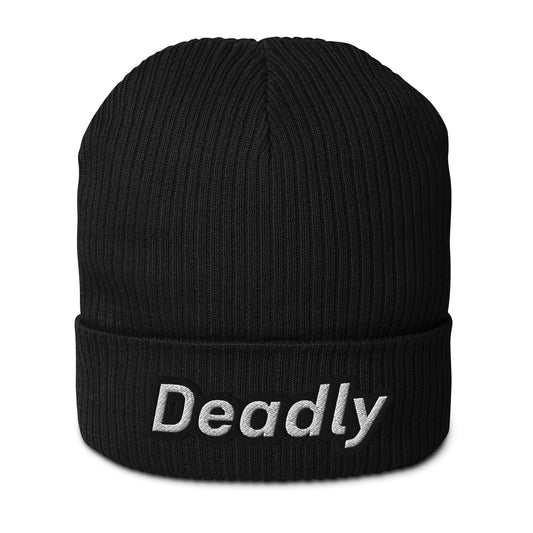 Deadly Organic ribbed beanie - Nikikw Designs