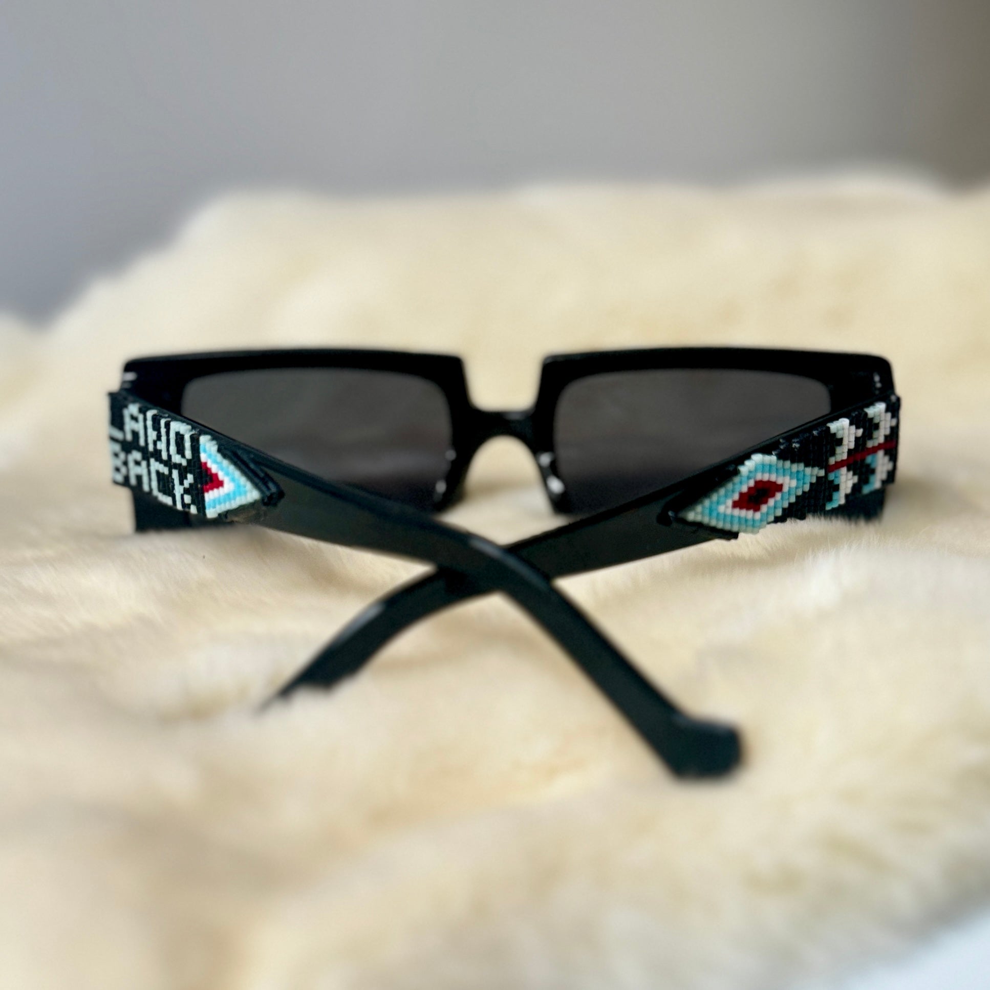 Delica Beaded Sunglasses Land Back - Nikikw Designs