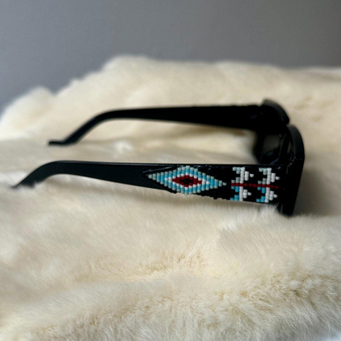 Delica Beaded Sunglasses Land Back - Nikikw Designs