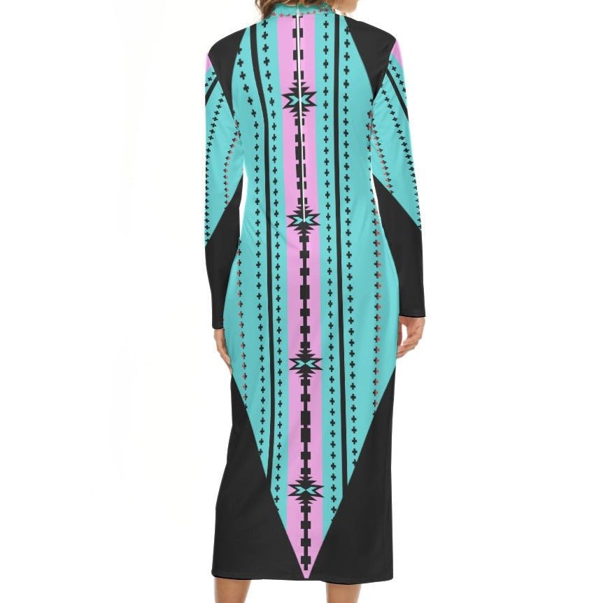 Dotted Mockneck Dress - Nikikw Designs