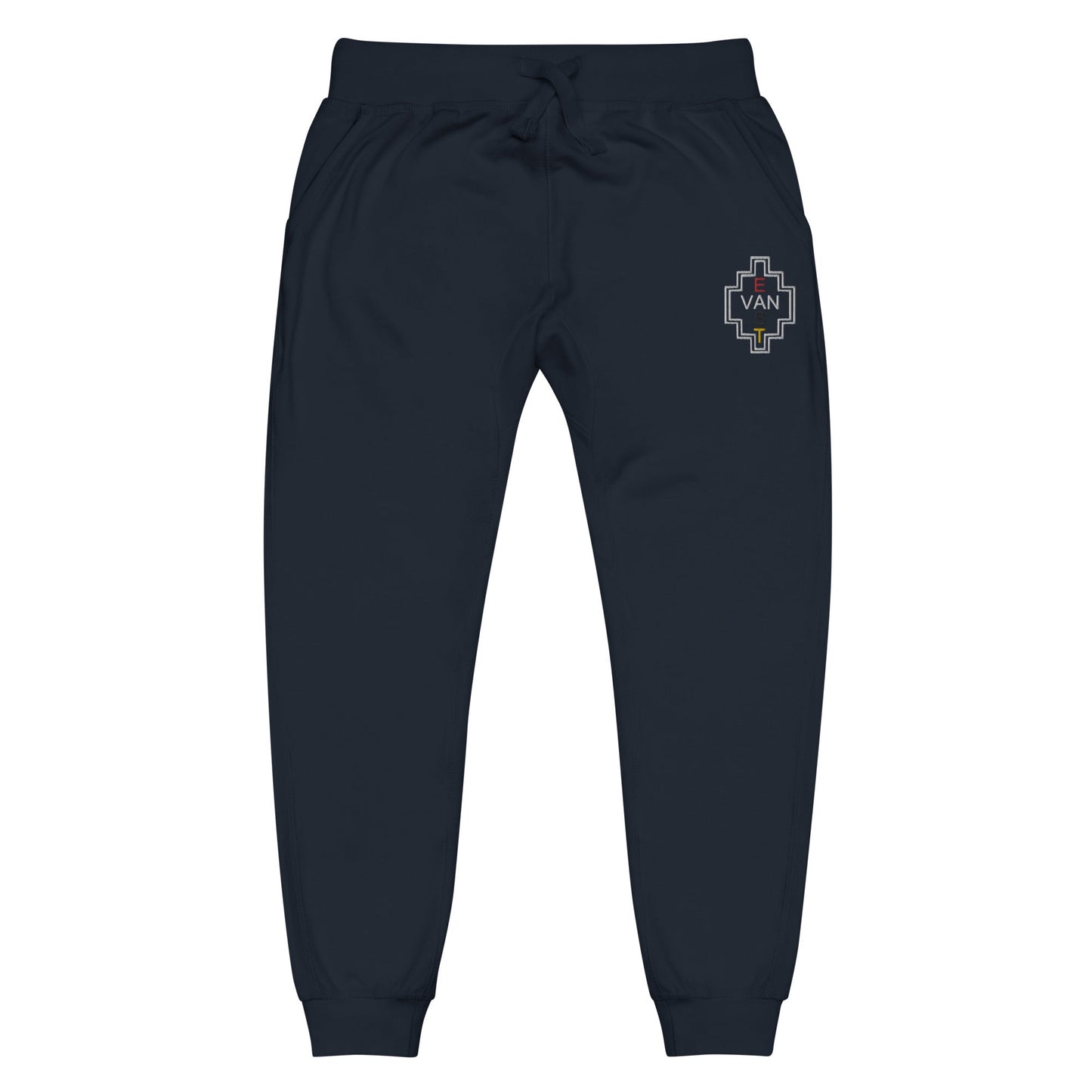 East Van Native Medicine Wheel Embroidered Unisex fleece sweatpants - Nikikw Designs