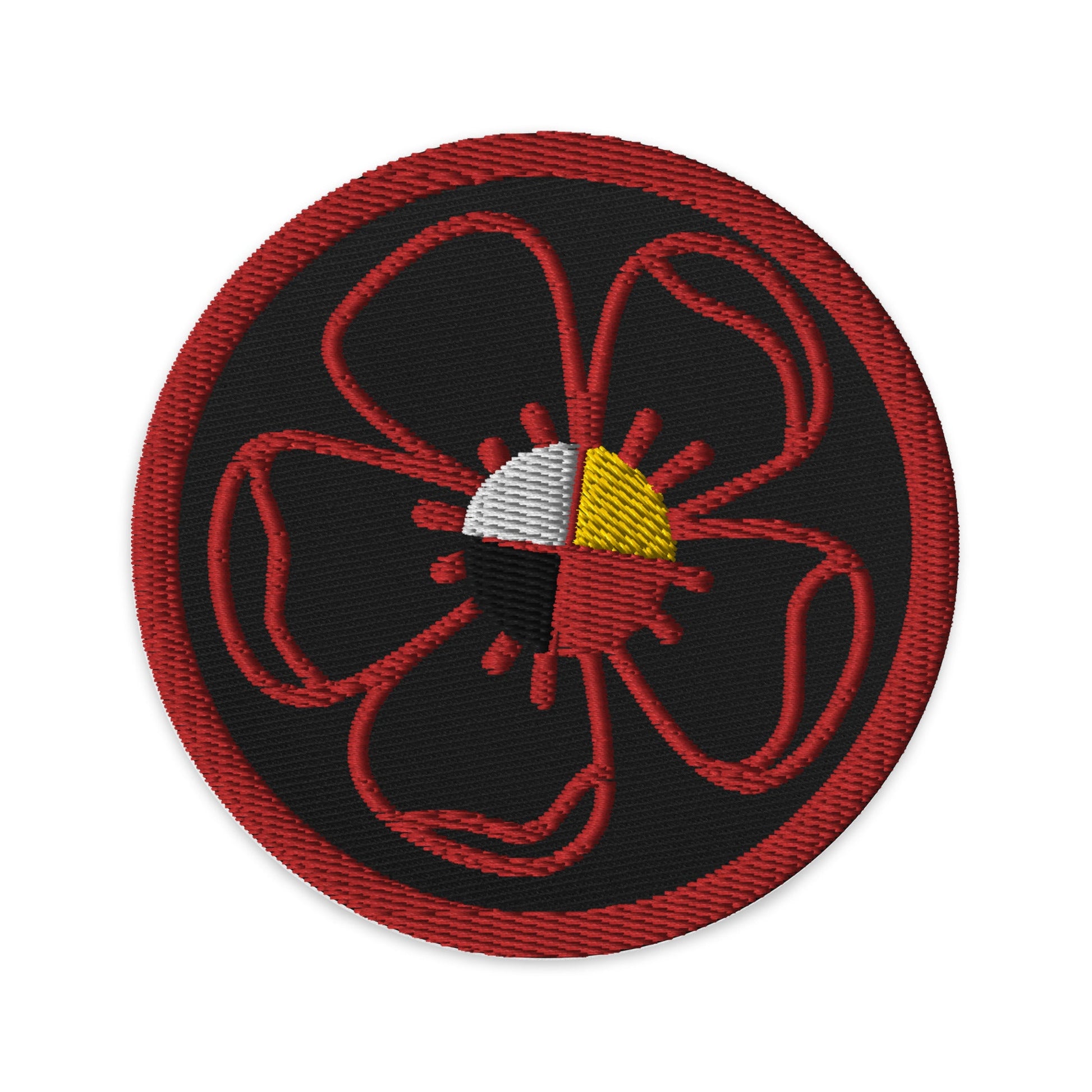 Embroidered Flower Poppy patches medicine wheel - Nikikw Designs