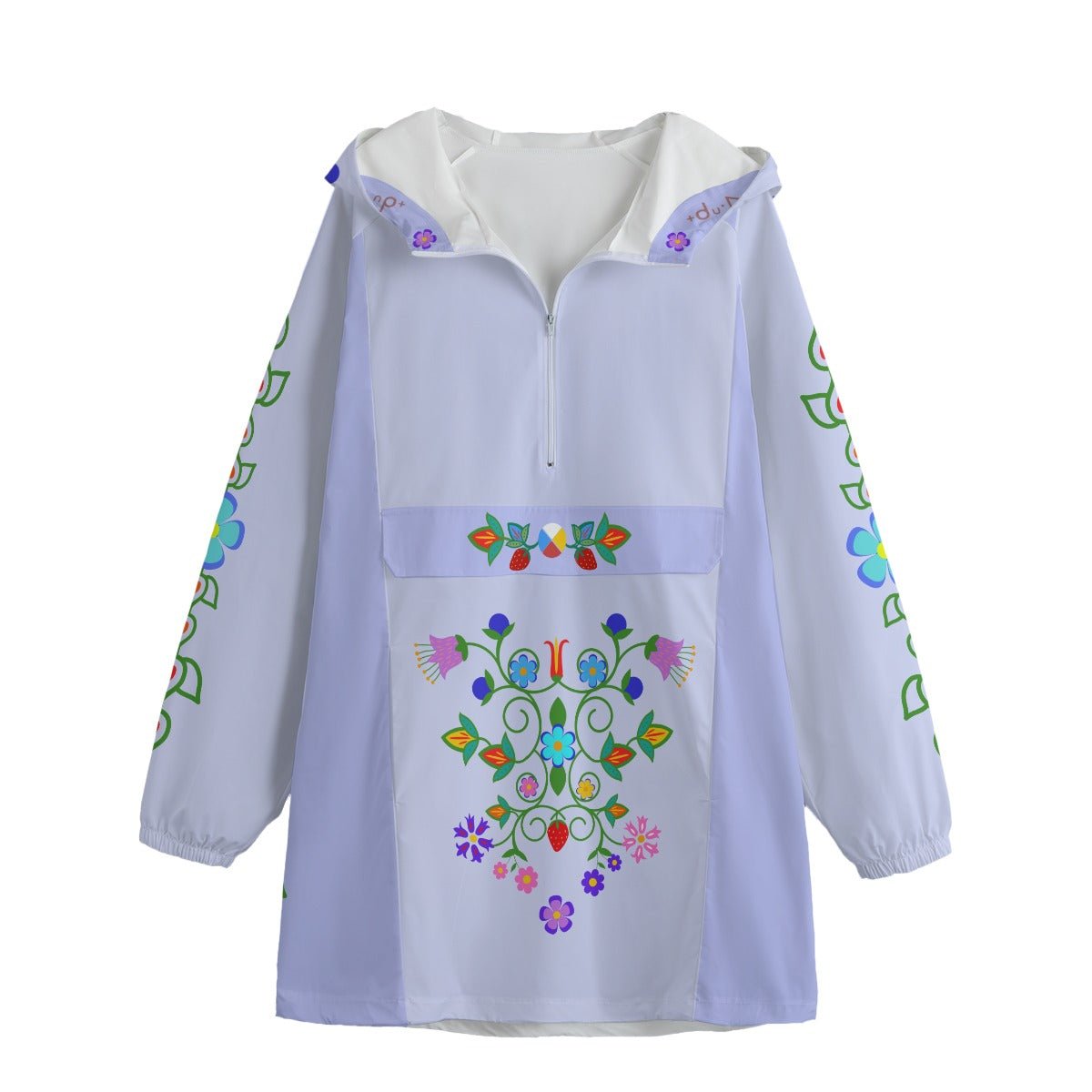 Floral Long Rain Jacket - Nikikw Designs