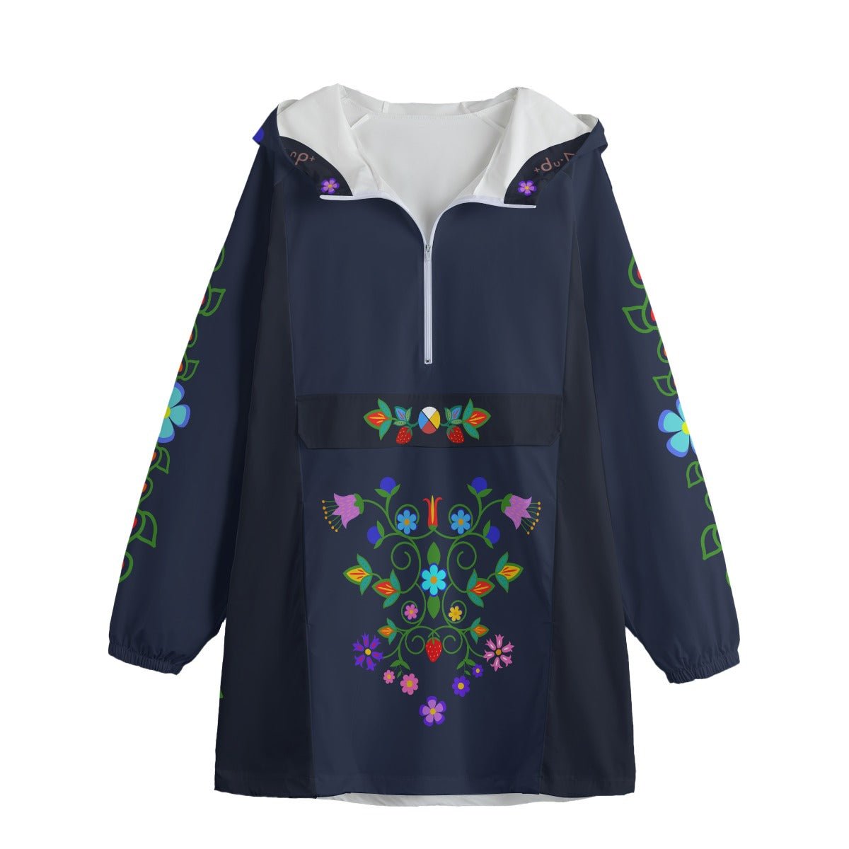 Floral Long Rain Jacket - Nikikw Designs