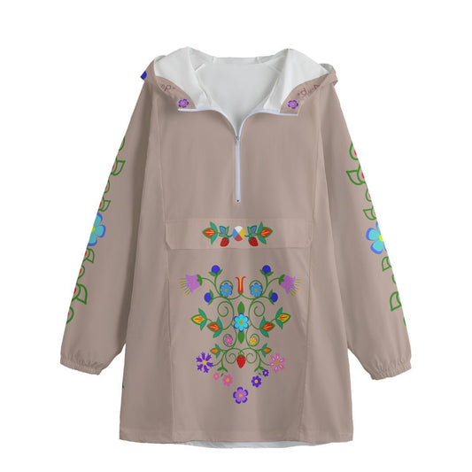 Floral Long Rain Jacket - Nikikw Designs