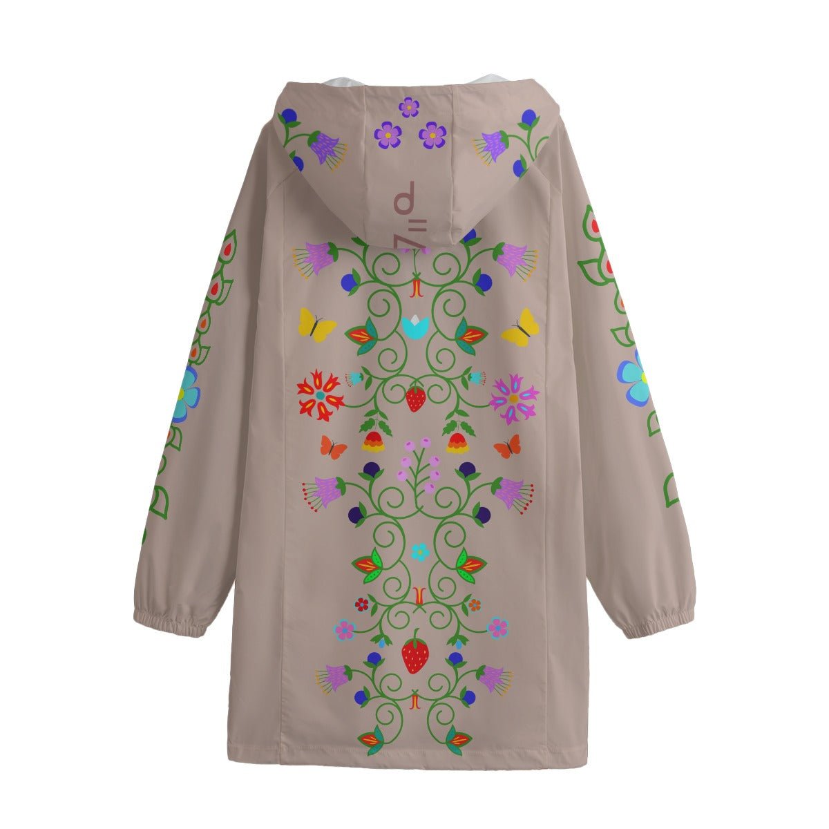 Floral Long Rain Jacket - Nikikw Designs