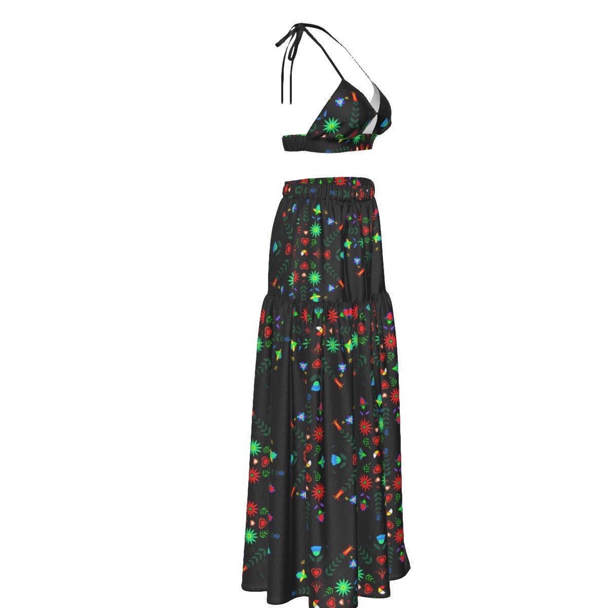 Floral Medicine Wheel Skirt Set - Nikikw Designs