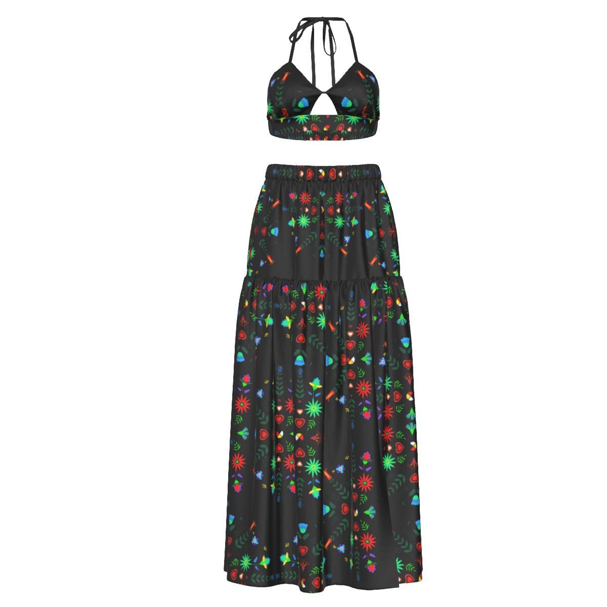 Floral Medicine Wheel Skirt Set - Nikikw Designs