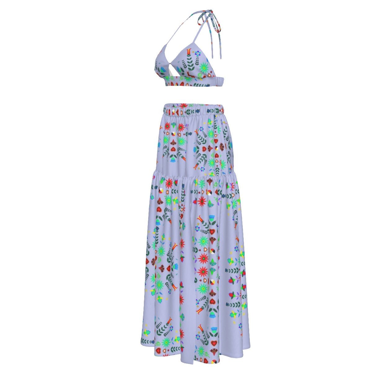 Floral Medicine Wheel Skirt Set - Nikikw Designs