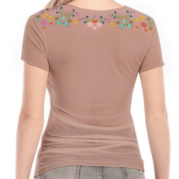 Floral Mesh Shirt - Nikikw Designs