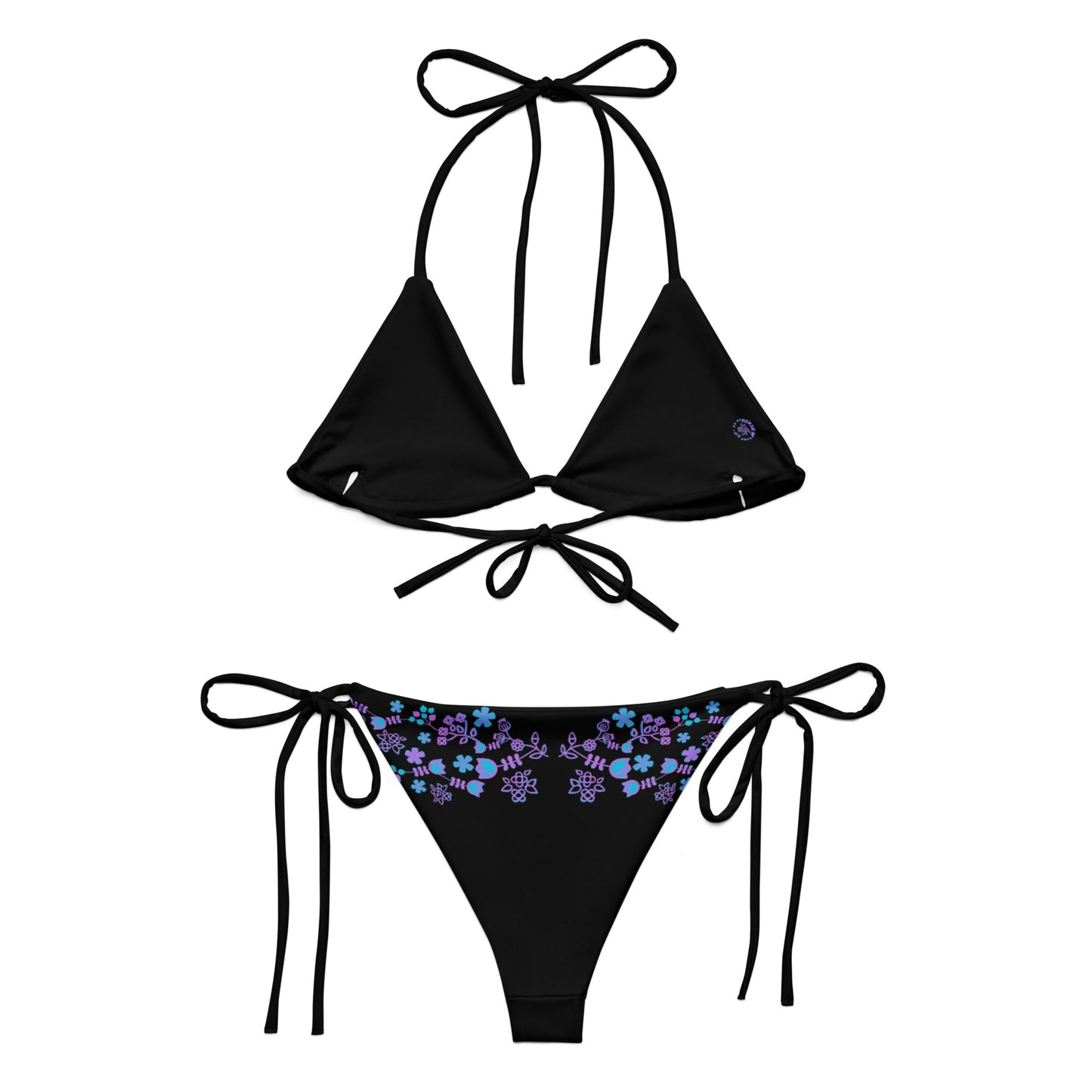 Floral Native print recycled string bikini - Nikikw Designs