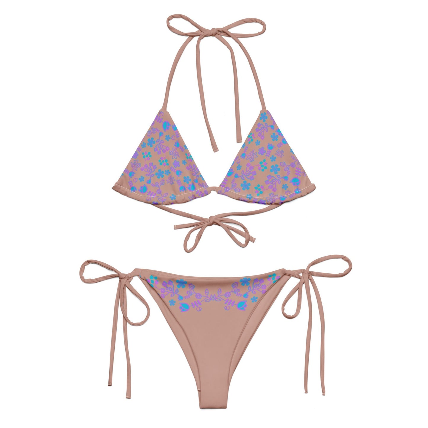 Floral recycled string bikini - Nikikw Designs