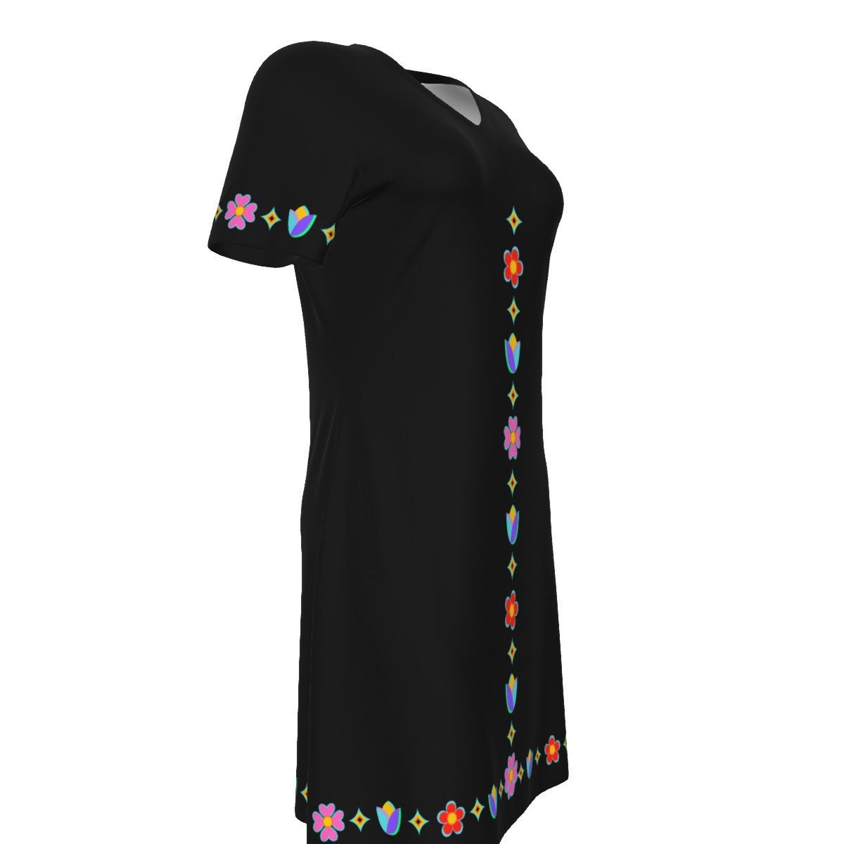 Floral T - shirt Cotton Dress - Nikikw Designs