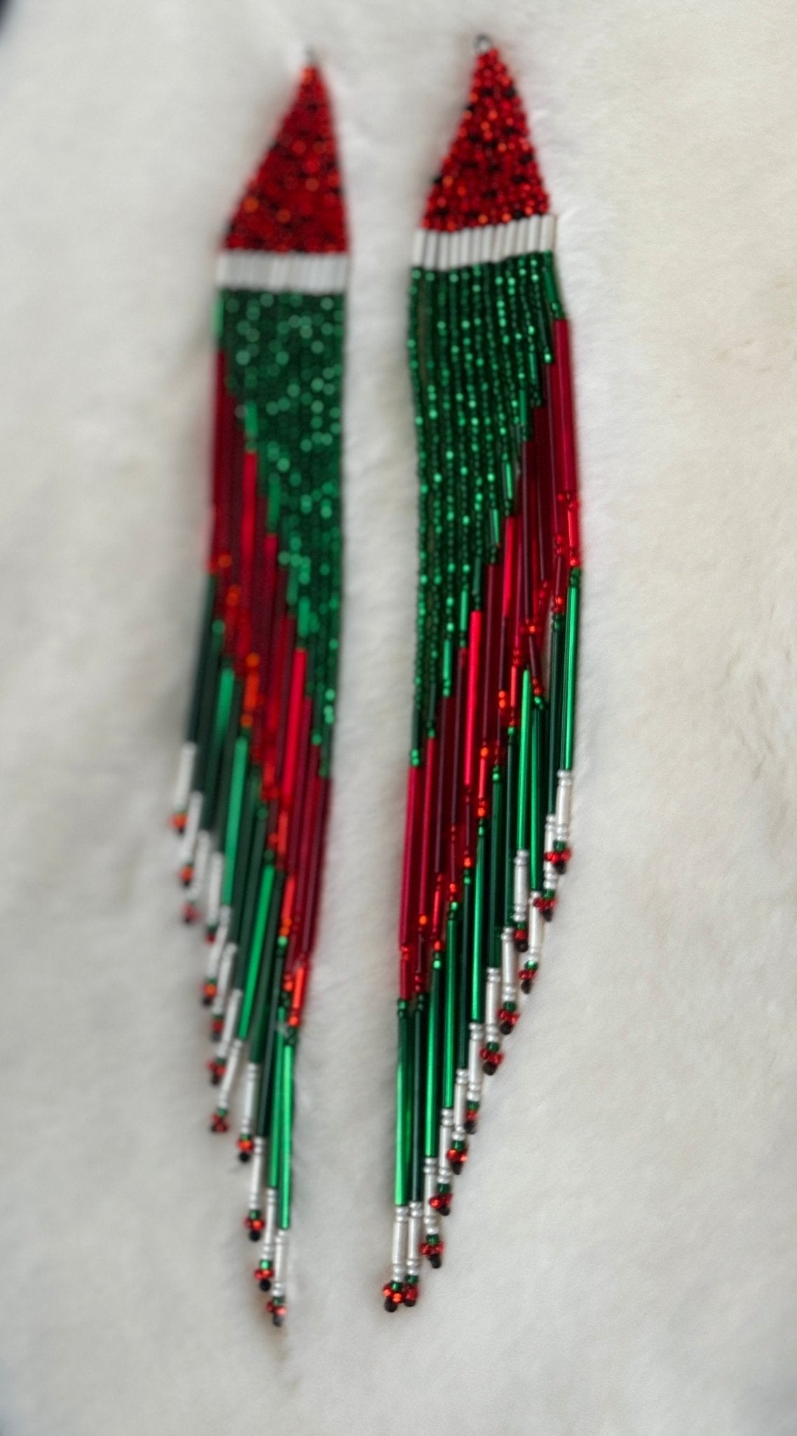 Free Palestine Beaded Watermelon Earrings - Nikikw Designs