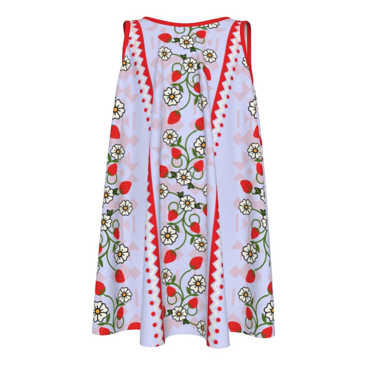 Girls Strawberry Heart Berry Cotton Dress - Nikikw Designs