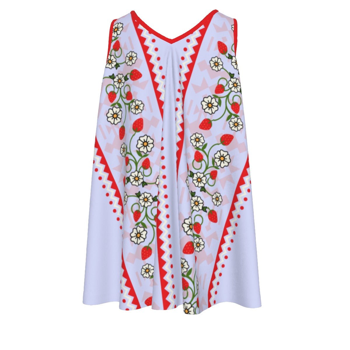 Girls Strawberry Heart Berry Cotton Dress - Nikikw Designs