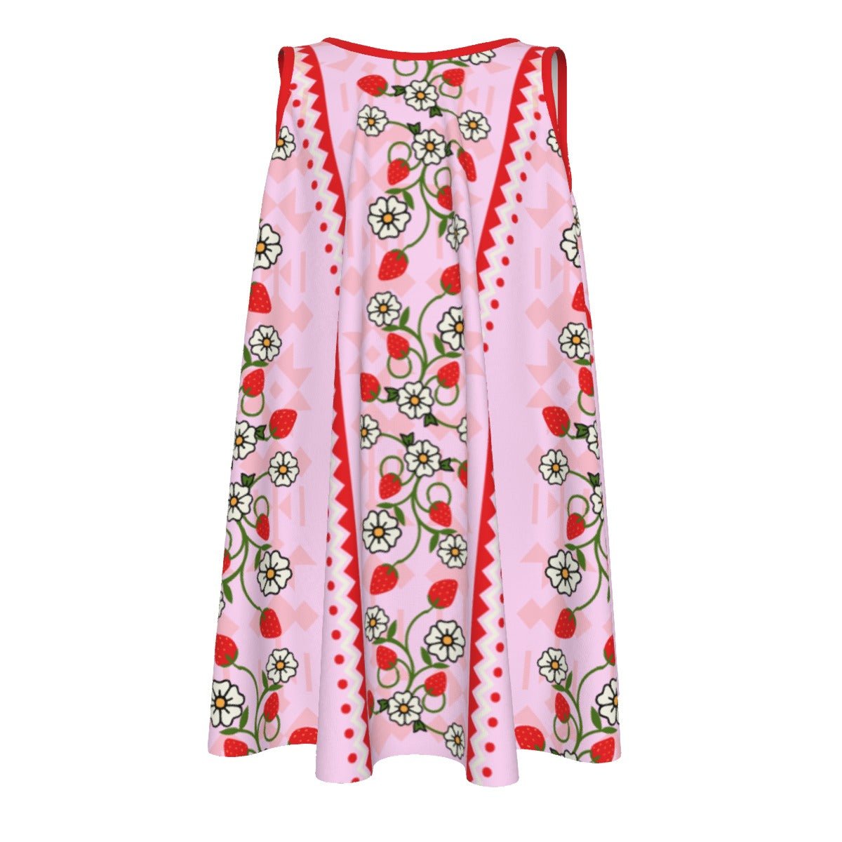 Girls Strawberry Heartberry Cotton Dress - Nikikw Designs