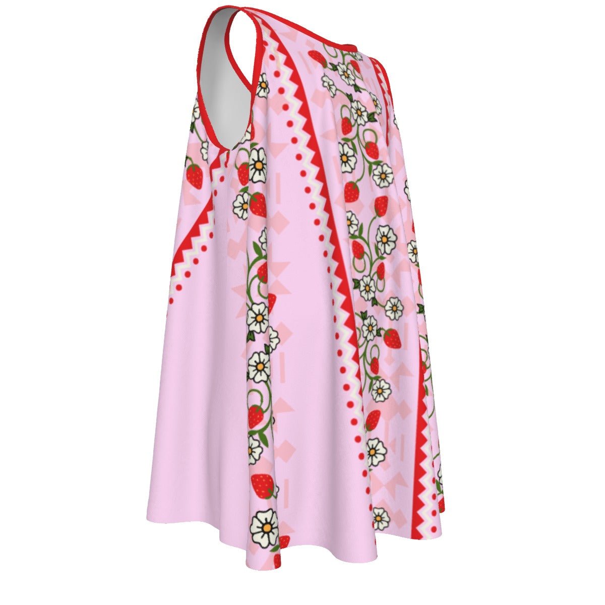 Girls Strawberry Heartberry Cotton Dress - Nikikw Designs