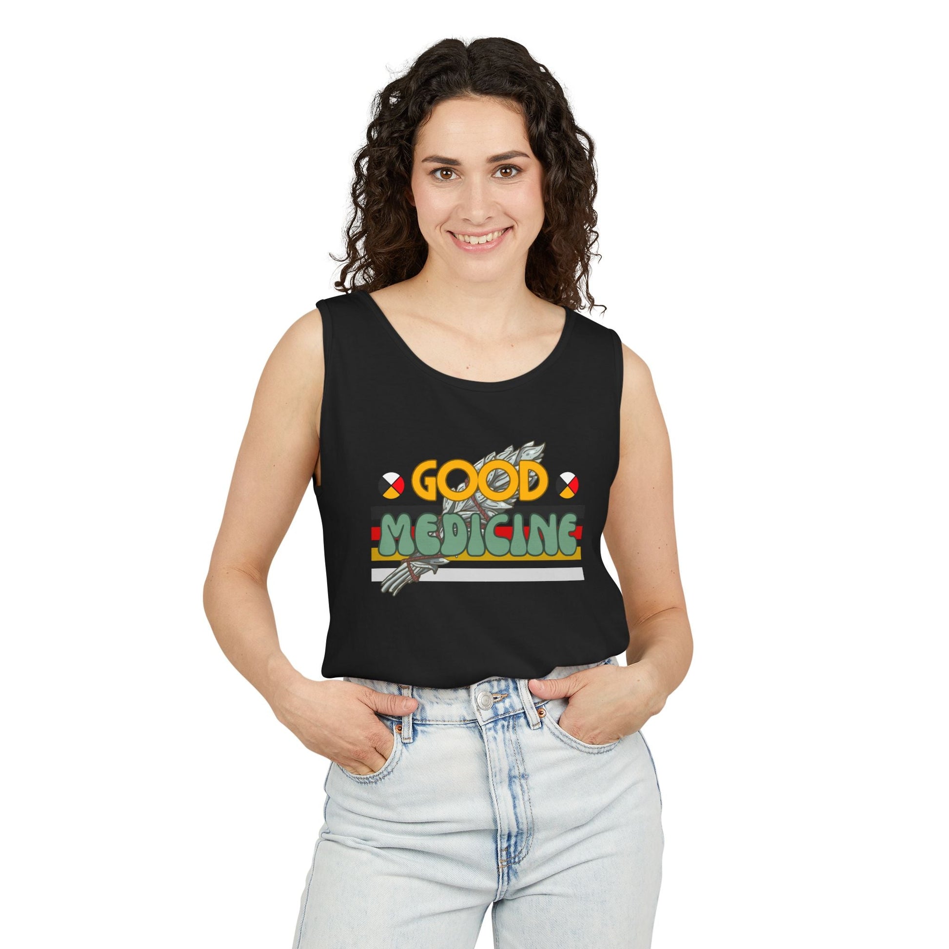 Good Medicine Unisex Garment - Dyed Tank Top - Nikikw Designs