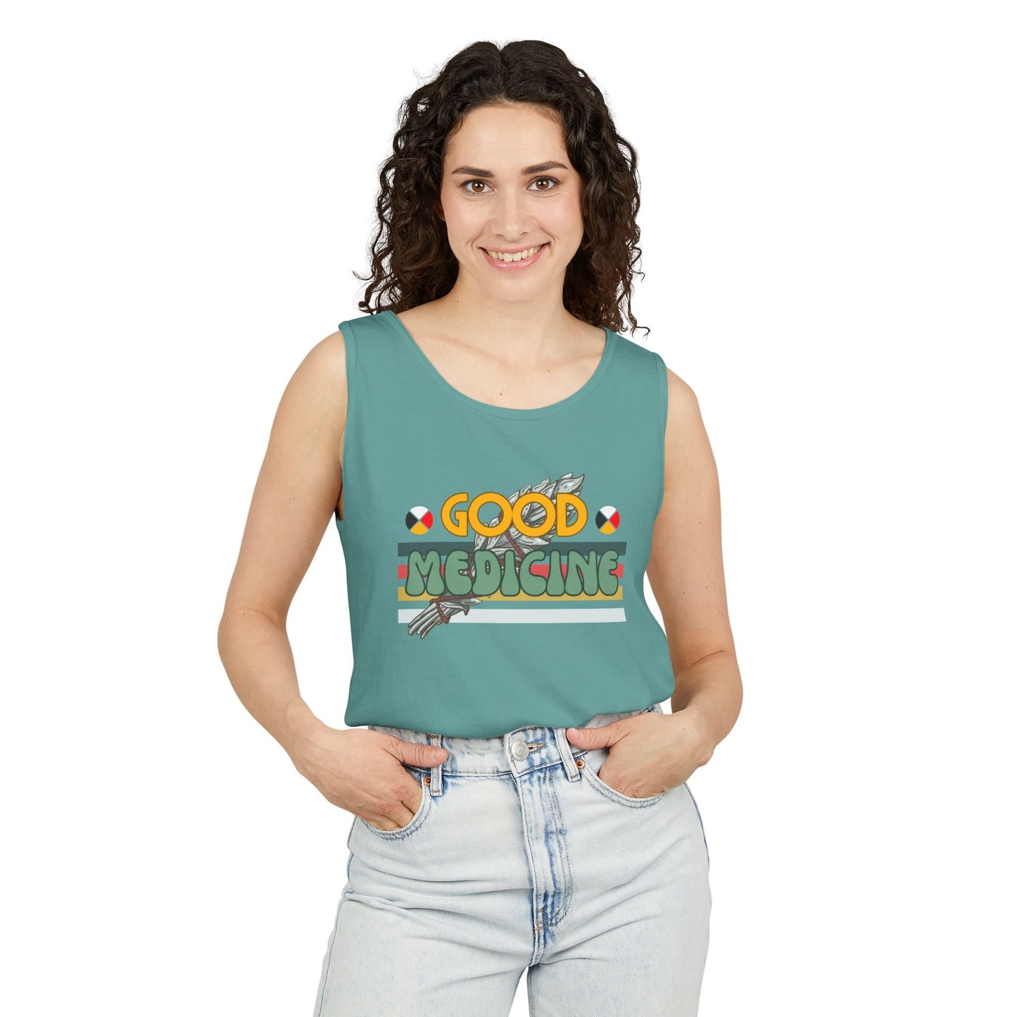 Good Medicine Unisex Garment - Dyed Tank Top - Nikikw Designs