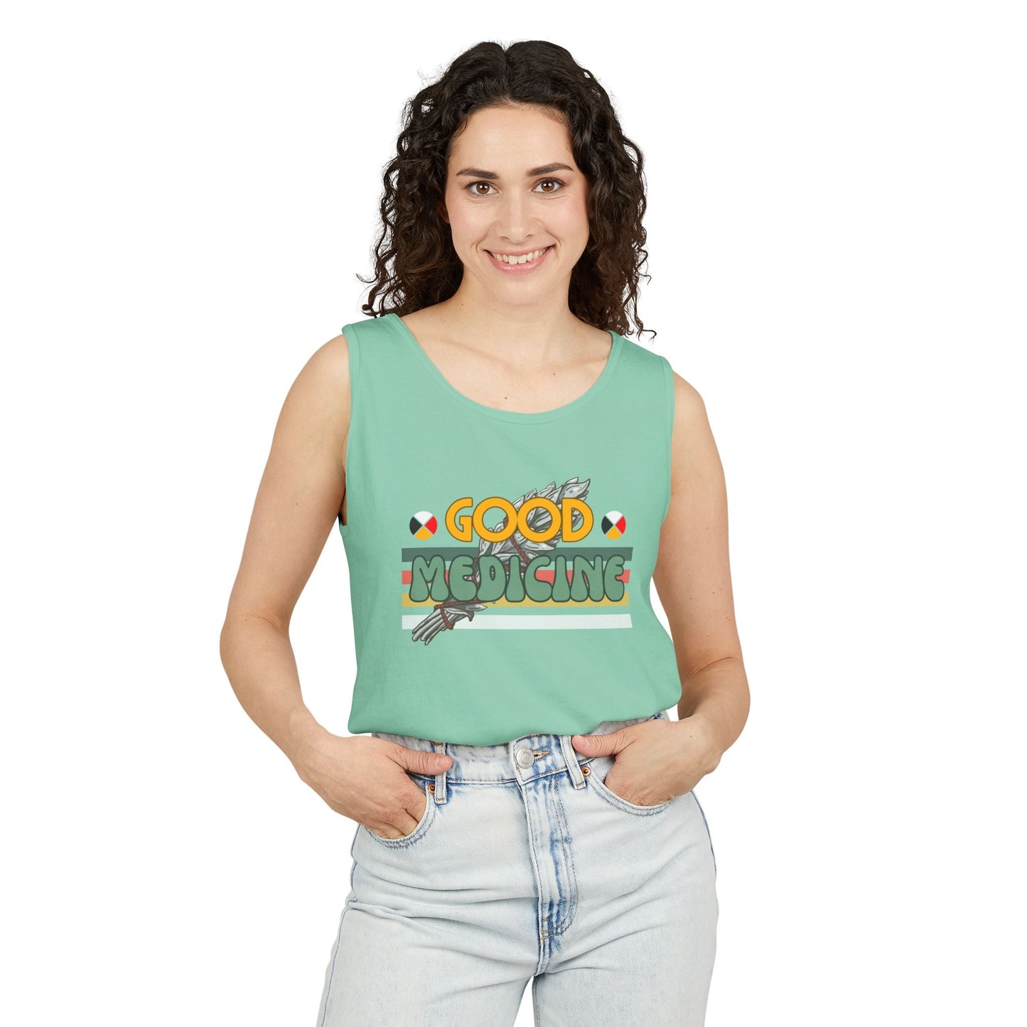 Good Medicine Unisex Garment - Dyed Tank Top - Nikikw Designs