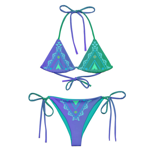 Gradient recycled string bikini - Nikikw Designs