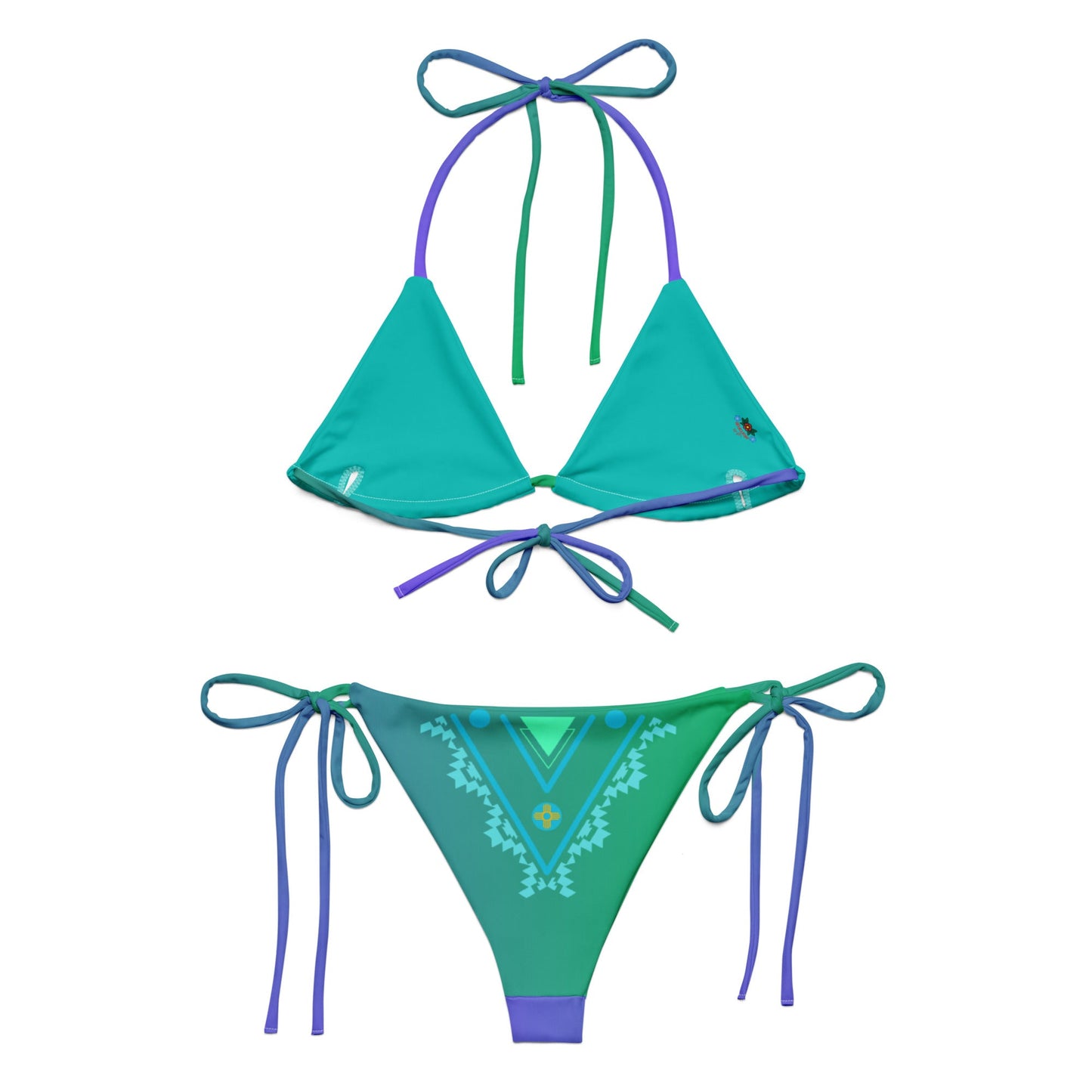 Gradient recycled string bikini - Nikikw Designs