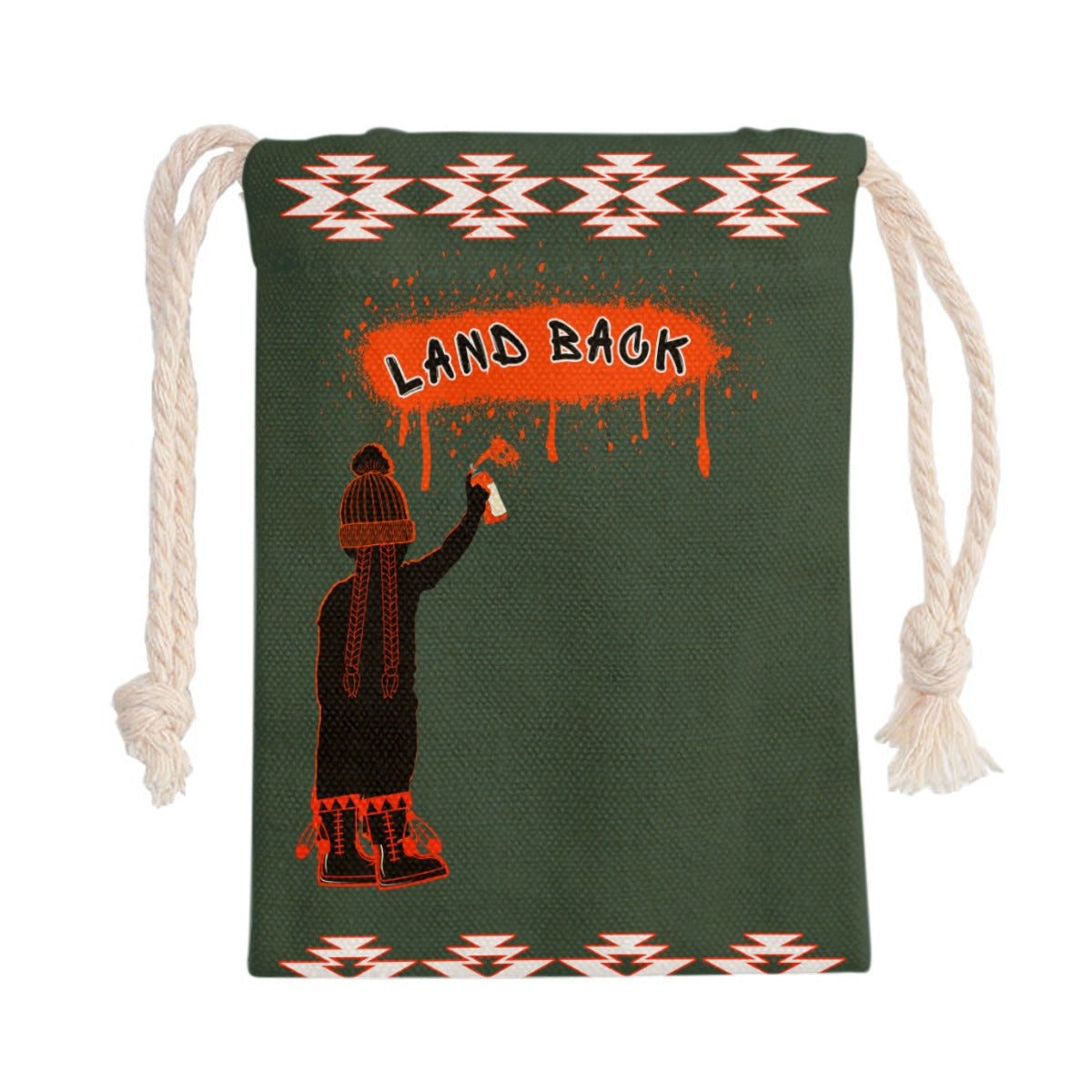 Graffiti Land Back Draw String Bag - Nikikw Designs