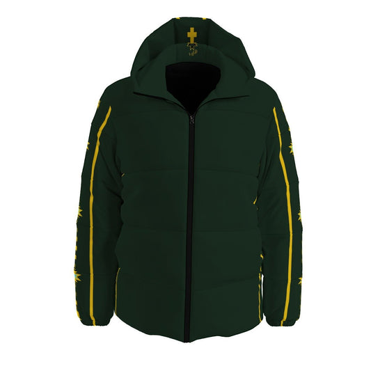 Green & Yellow Duck Down Jacket - Nikikw Designs