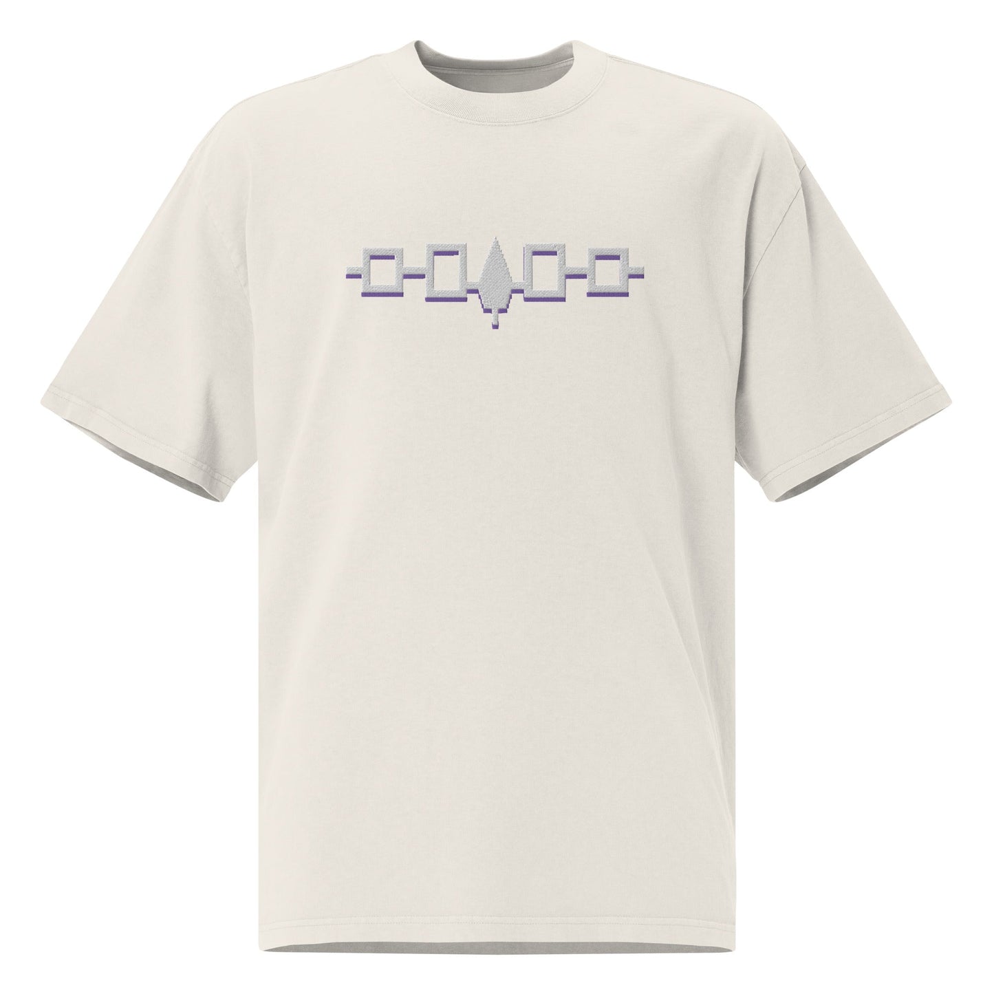 Haudenosaunee Embroidered Oversized faded t - shirt - Nikikw Designs