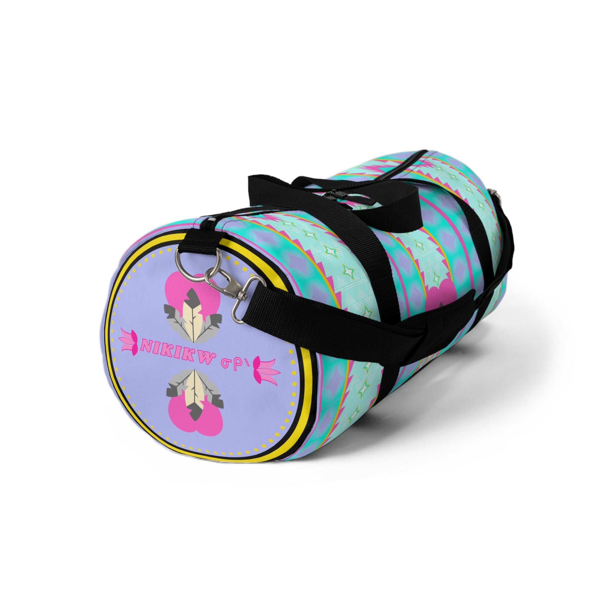 Hearts N Feathers Duffel Bag - Nikikw Designs