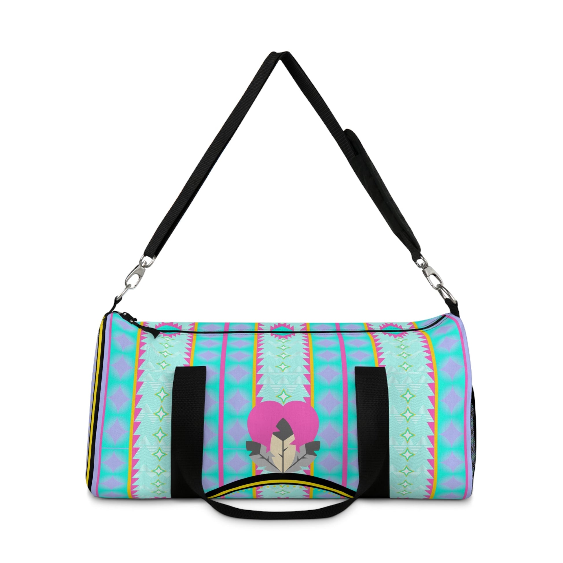 Hearts N Feathers Duffel Bag - Nikikw Designs