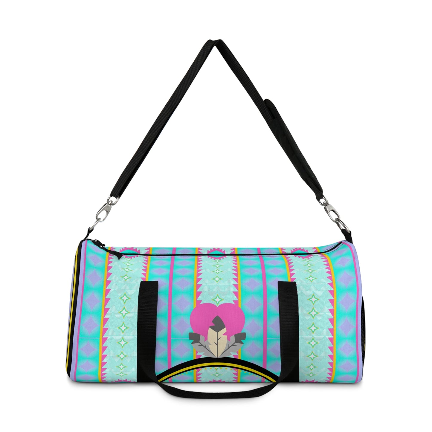 Hearts N Feathers Duffel Bag - Nikikw Designs